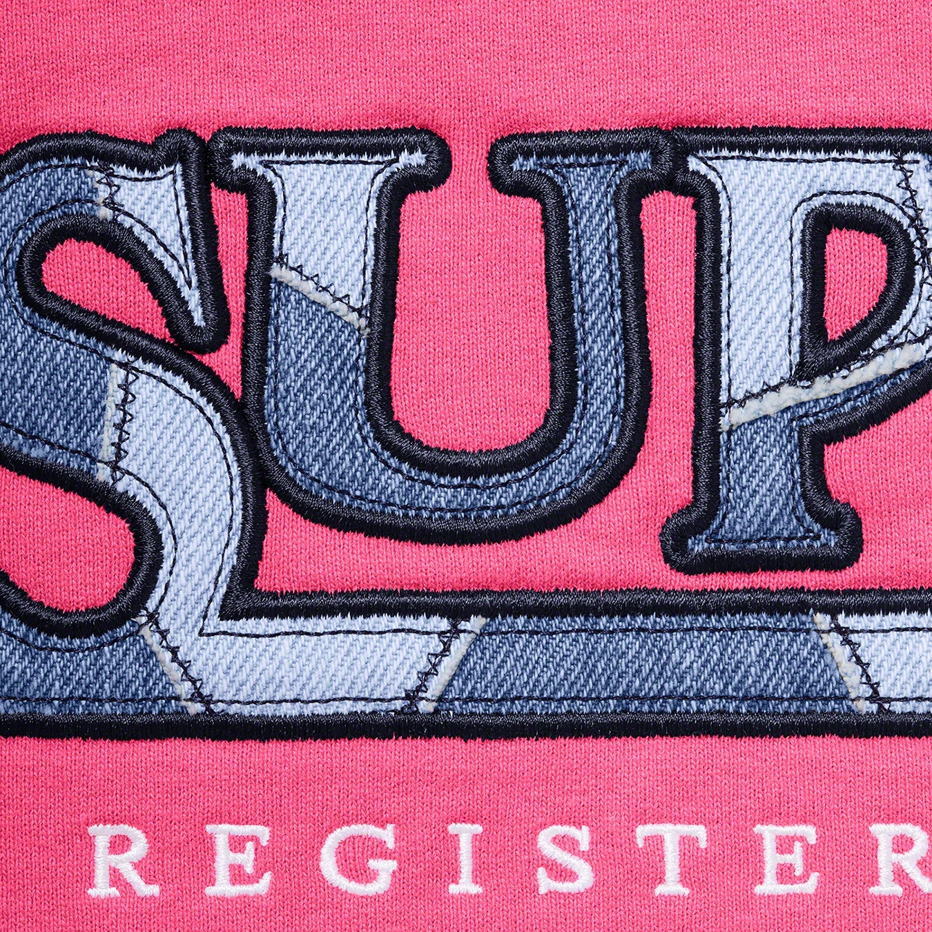 Denim Logo Hooded Sweatshirt view 7